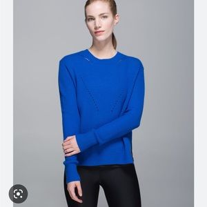 Lululemon Seva Wool pullover sweater in bright blue